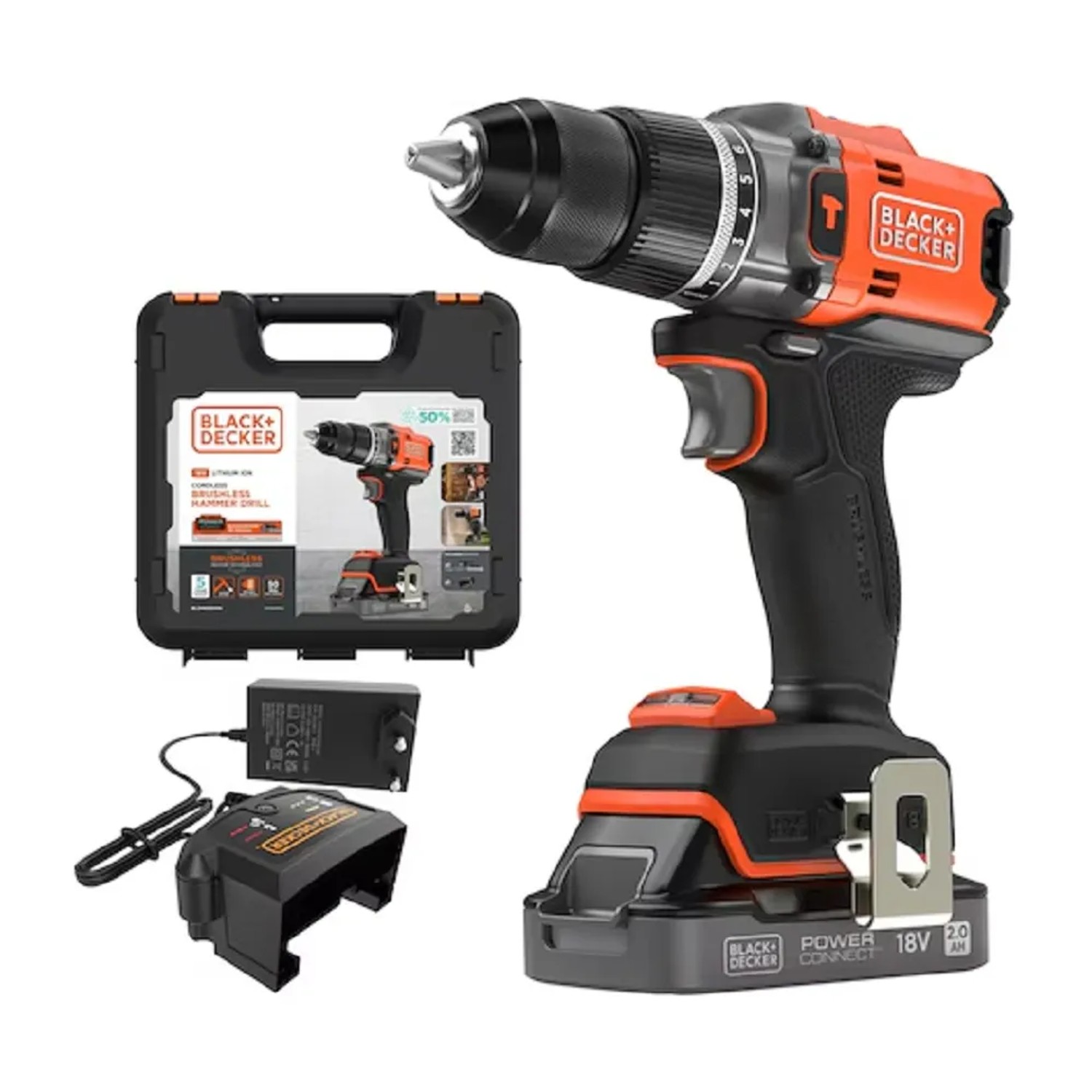 E-shop Black+Decker Aku príklepová vŕtačka BLD683D1XK-QW (1x2,0Ah)