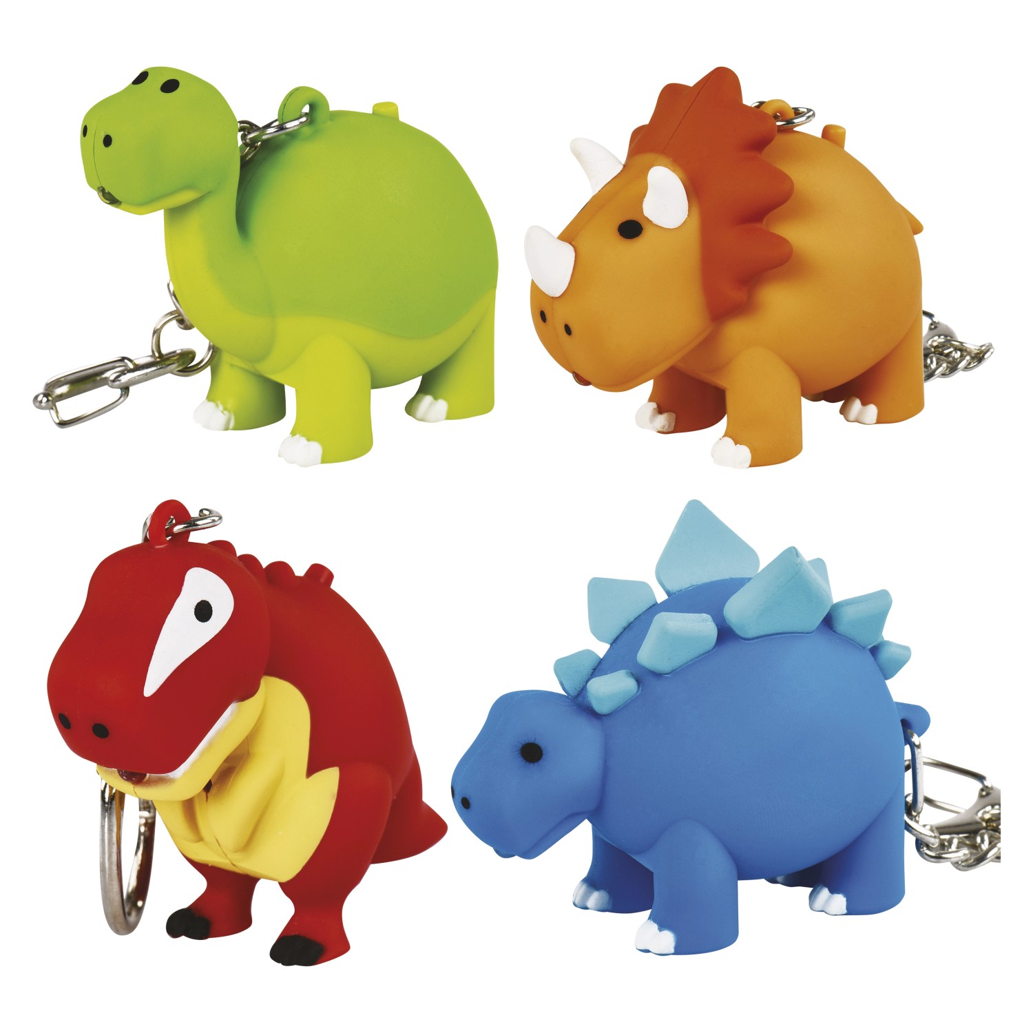 Emos LED kľúčenka - dinosaury so zvukom na batérie, rôzne druhy, 1 ks