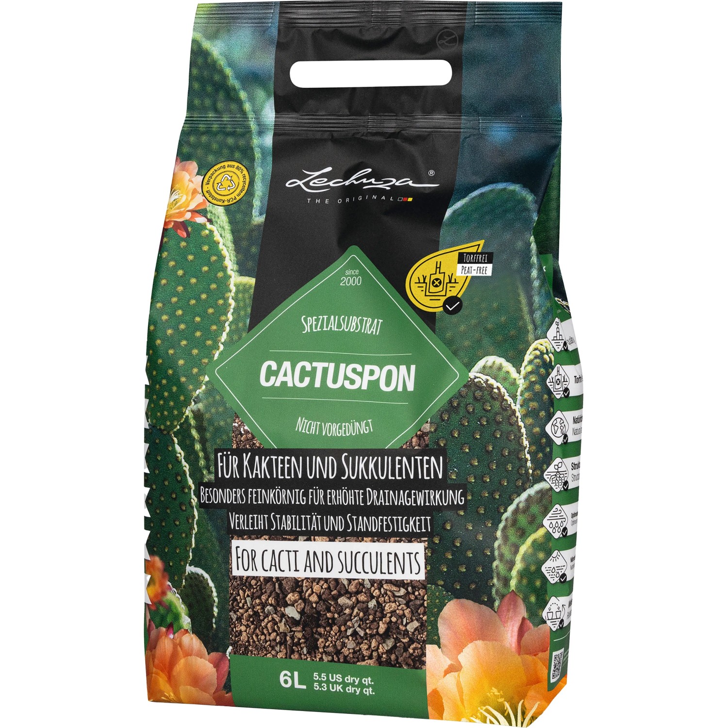 E-shop LECHUZA CACTUSPON Špeciálny substrát pre kaktusy a sukulenty 6 l