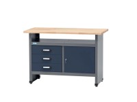 Küpper Odkladací stolík 12083, 1 dvierka/3 zásuvky (12 cm)/1 polica 84x120x60 cm