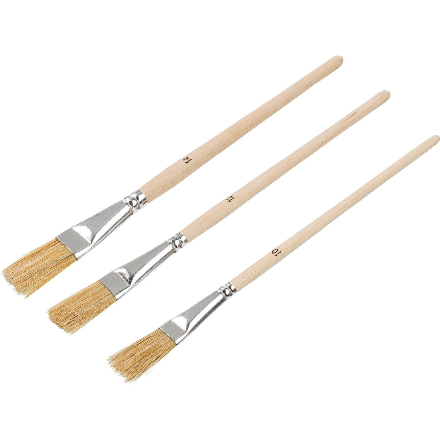 E-shop LUX-TOOLS Súprava štetcov na smalt, drevená rukoväť, 3dielna (10/12/14 mm)