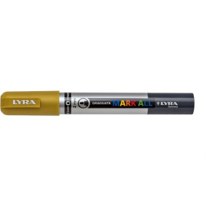 LYRA Mark All Marker zlatý, permanentný fix s 2 mm okrúhlym hrotom na rôzne povrchy.
