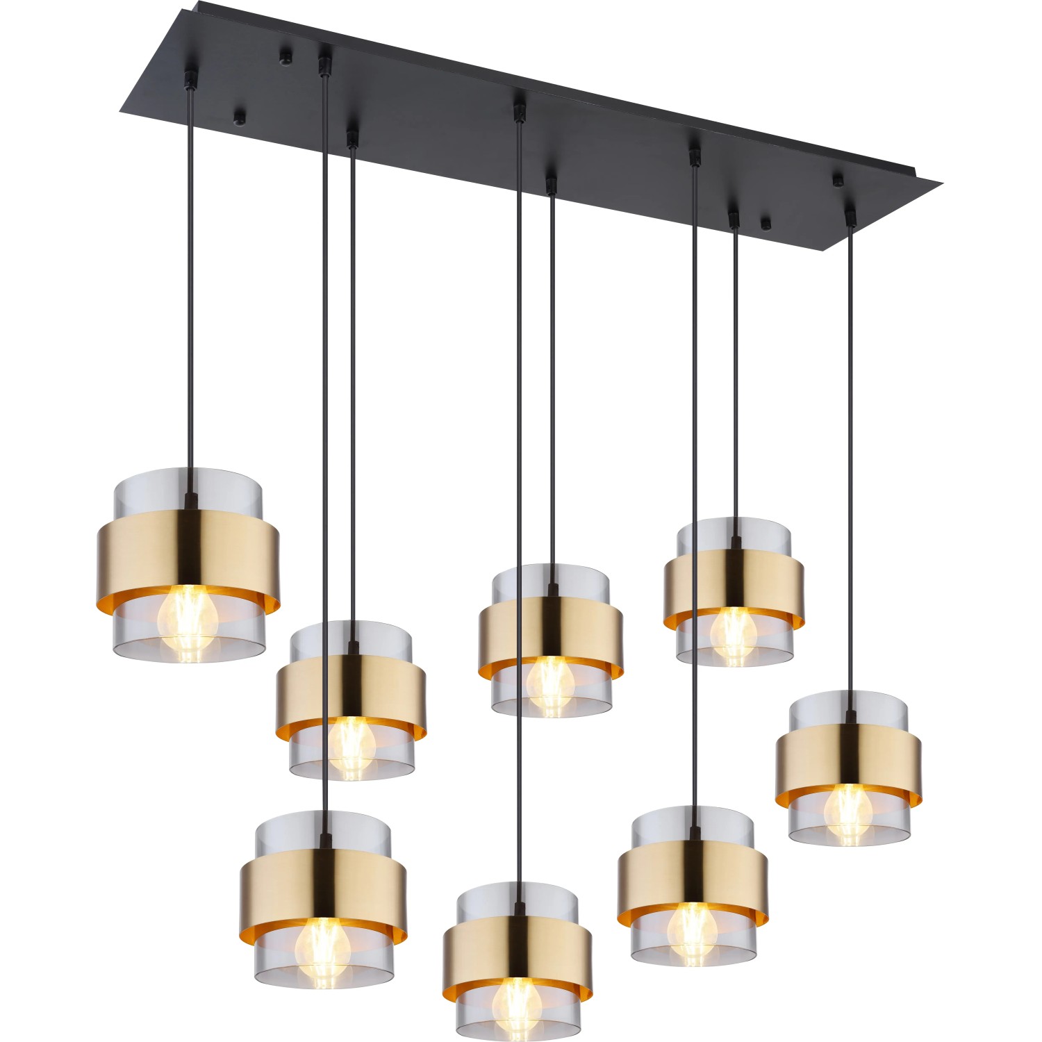 E-shop GLOBO Závesné svietidlo MILLEY čierna E27 60 W 1030 x 315 x 1200 mm