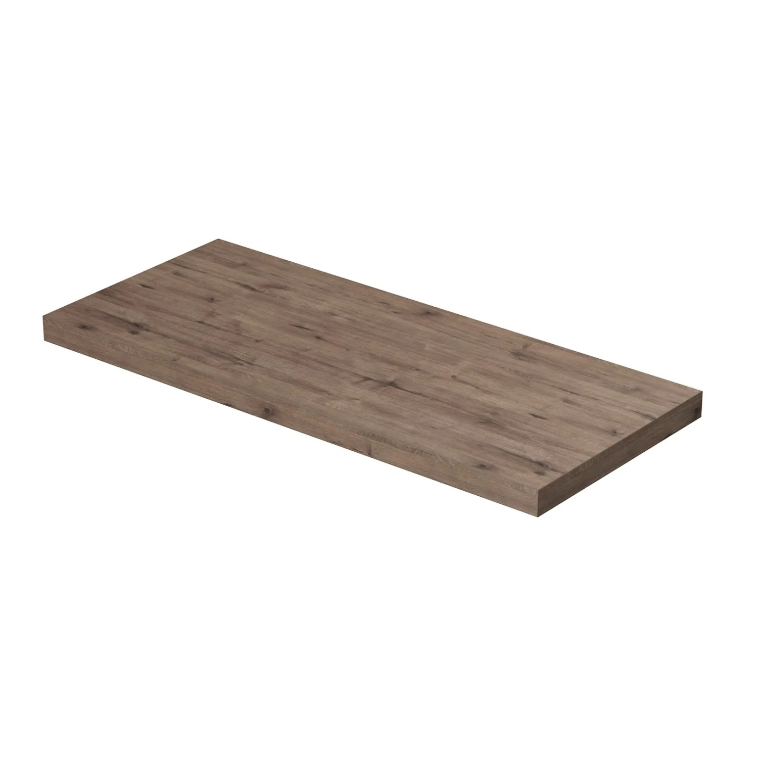 E-shop INTEDOOR Umývadlová doska BEE bez výrezu, š. 120 cm, dub Wellington