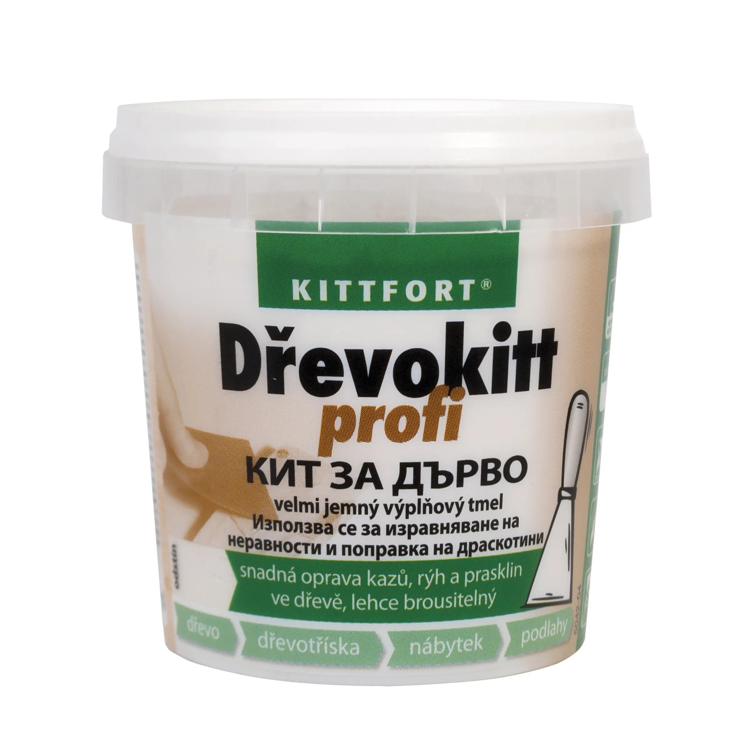 E-shop KITTFORT Jemný výplňový tmel Drevokitt profi biely 250 g