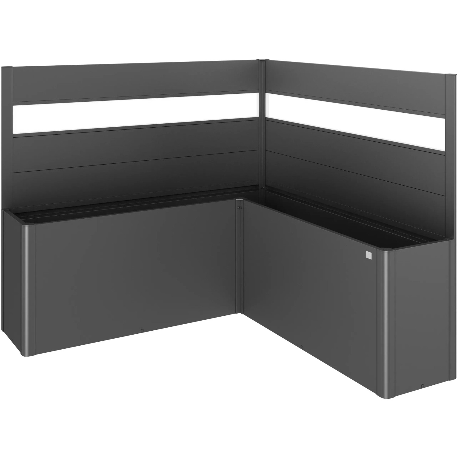 E-shop Biohort Zástena pre záhony vyvýš. 2 x 2, L2 x 1/ Belvedere L200 so sklom tm.sivá