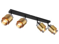 GLOBO 4bodové svietidlo MILLEY čierna E27 40 W 650 x 100 x 125 mm