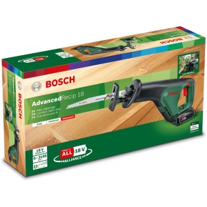 Akumulátorová chvostová píla Bosch 18V AdvancedRecip 18 v sade s akumulátorom a nabíjačkou v originálnom balení.