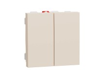 Schneider Electric Vypínač dvojitý striedavý Unica (R.5B (6+6)), 2M, béžová