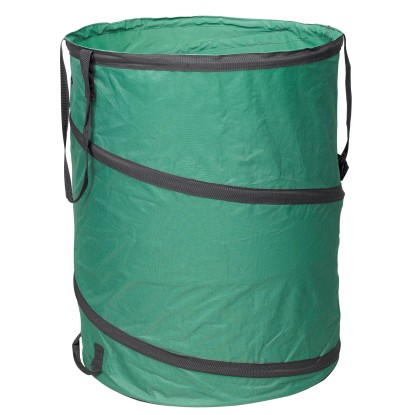 Zelený záhradný vak Pop Up s objemom 85 l a popruhmi na prenášanie záhradného odpadu.