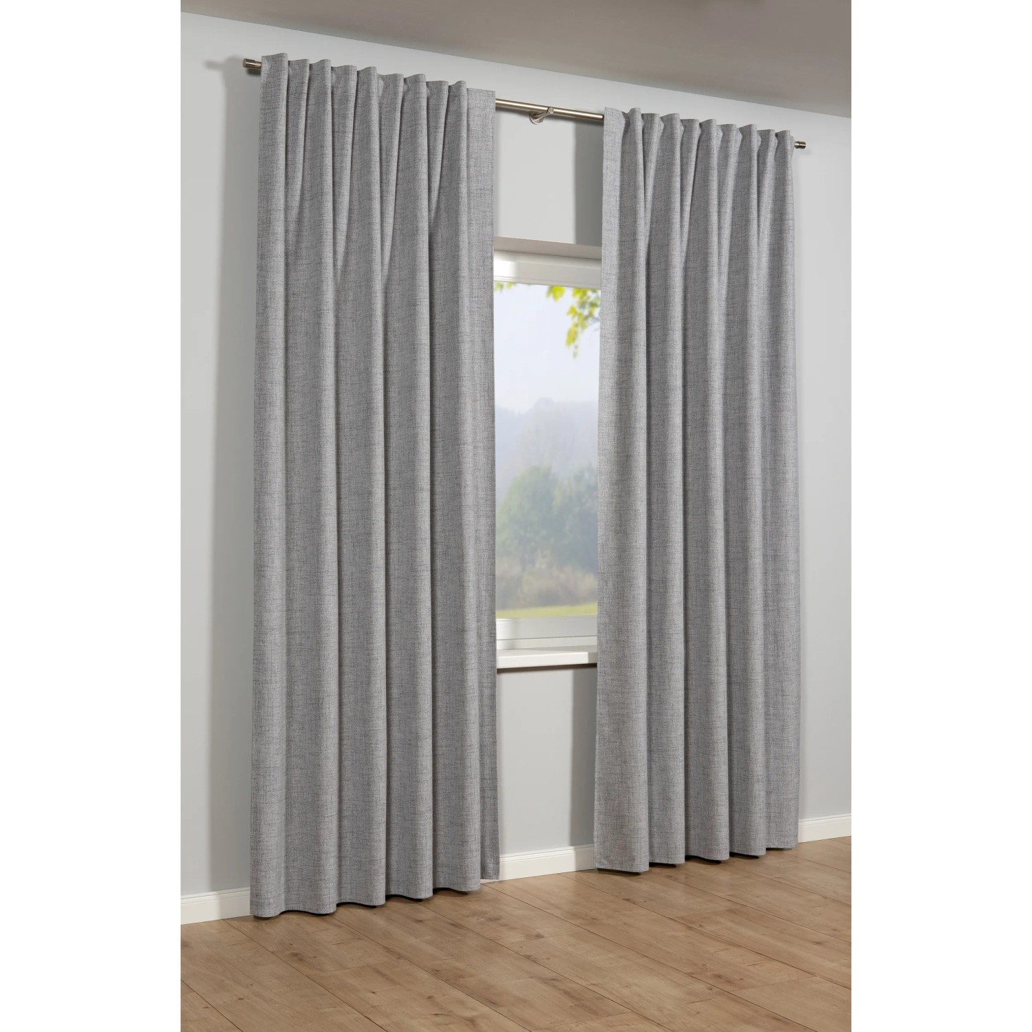 E-shop Bennetti Záves so skrytými pútkami striebornosivý 245 x 140 cm