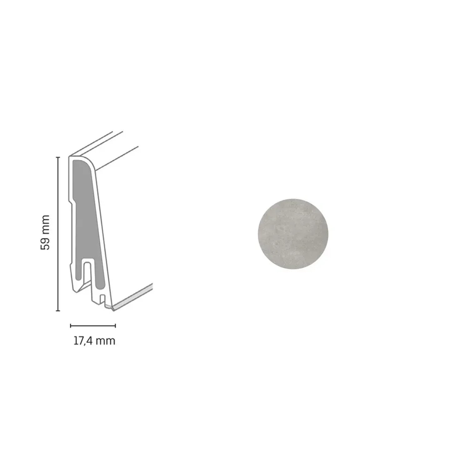 E-shop Döllken Profiles Soklová lišta USL 60 Clip 2683 mykonos 59x17,4x2500mm