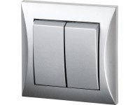 OBI Sériový vypínač strieborný