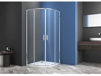 Sanotechnik Štvrťkruhový sprchový kút SANOSLIM CHROM 88-90x88-90x200cm (SLR90)