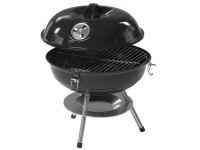 CMI Mini guľatý gril s poklopom na drevené uhlie čierny