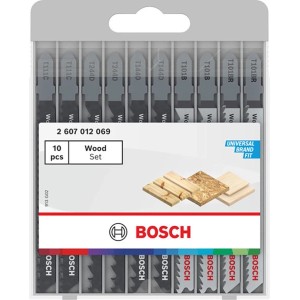 Bosch 10dielna sada pílových plátkov pre priamočiaré píly Wood (2 607 012 069)