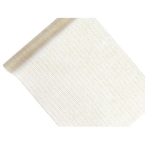 Ditipo Organza biela so zlatou potlačou pruhov, 48 cm x 9 m