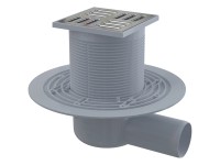 Alcadrain Podlahová vpusť 105 x 105/50 mm bočná mriežka nerez