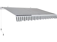 OBI Kĺbová markíza s LED osvetlením, sivobiela, 300 x 200 cm