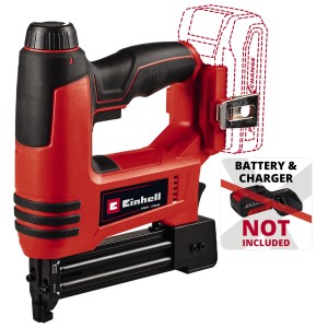 Akumulátorová klincovačka/zošívačka Einhell Power X-Change TE-CN 18 Li Solo (bez batérie). Červeno-čierny nástroj.