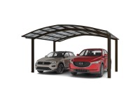 Ximax Alu prístrešok na 2 autá Portoforte Typ 80-M matná hnedá 542 x 495 cm