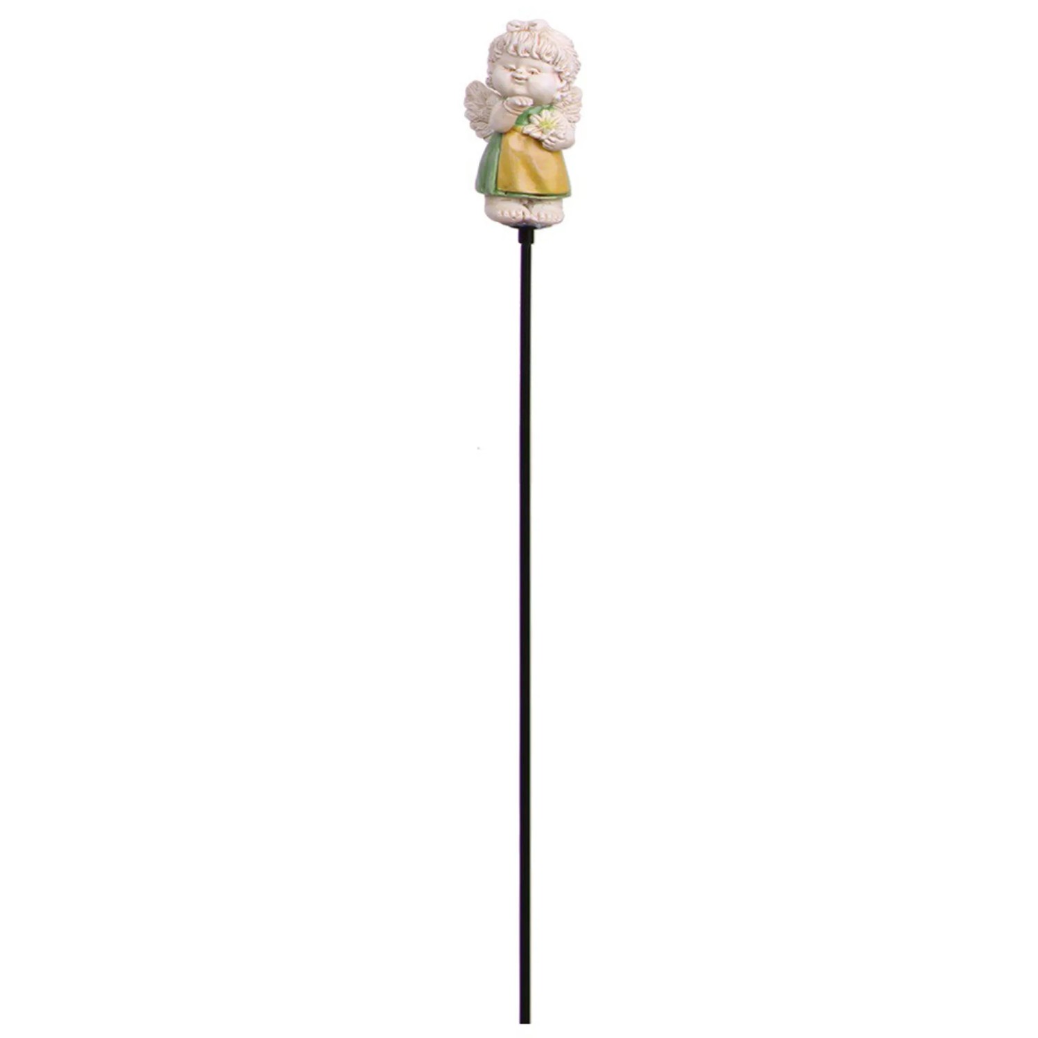 E-shop Mica Decorations Dekoratívne záhradný zápich anjel-dievča s kvetinou, 75 cm