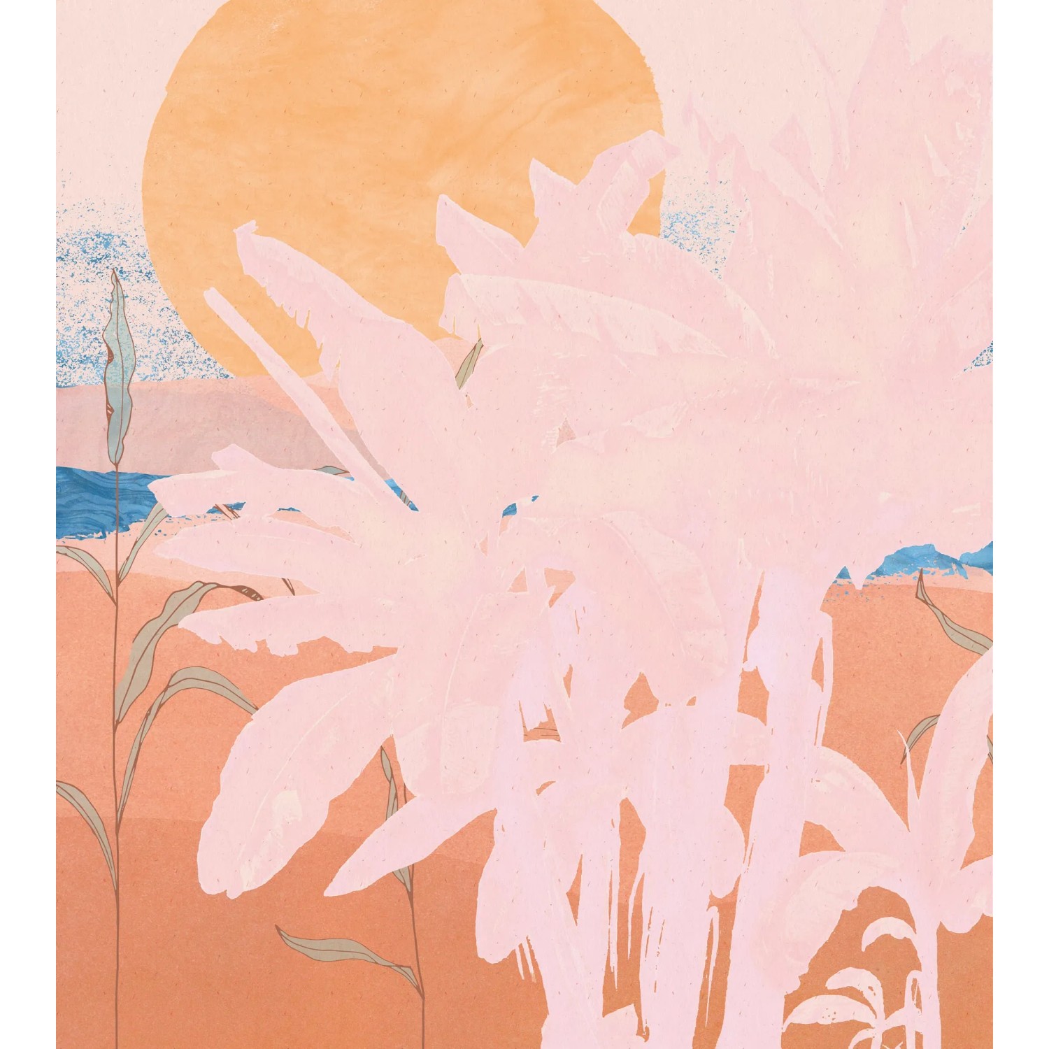 E-shop Komar Vliesová fototapeta Platanos Pink 250 x 280 cm