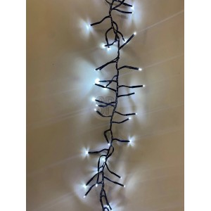 LED svetelná reťaz cluster s 1.152 bielymi LED, 14,9 m, čierny kábel. Ideálna pre vonkajšiu dekoráciu.
