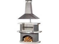 Buschbeck Záhradný grilovací krb Zürich s nerez komínom, 110 x 65 x 197 cm