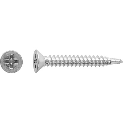 Samorezná skrutka so zápustnou hlavou PH2 bielo pozinkovaná 3,5 x 13 mm, 40 ks