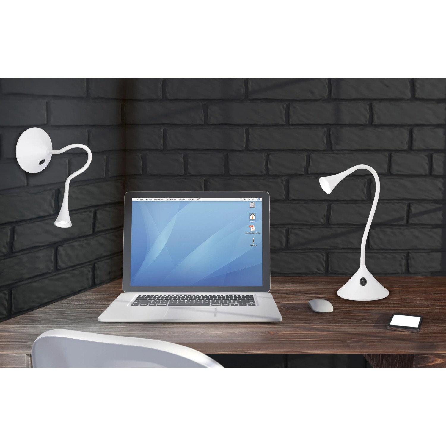 E-shop LED Stolová lampa Viper biela