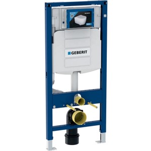 Geberit Duofix montážny prvok pre závesné WC s podomietkovou nádržkou, modrý rám.