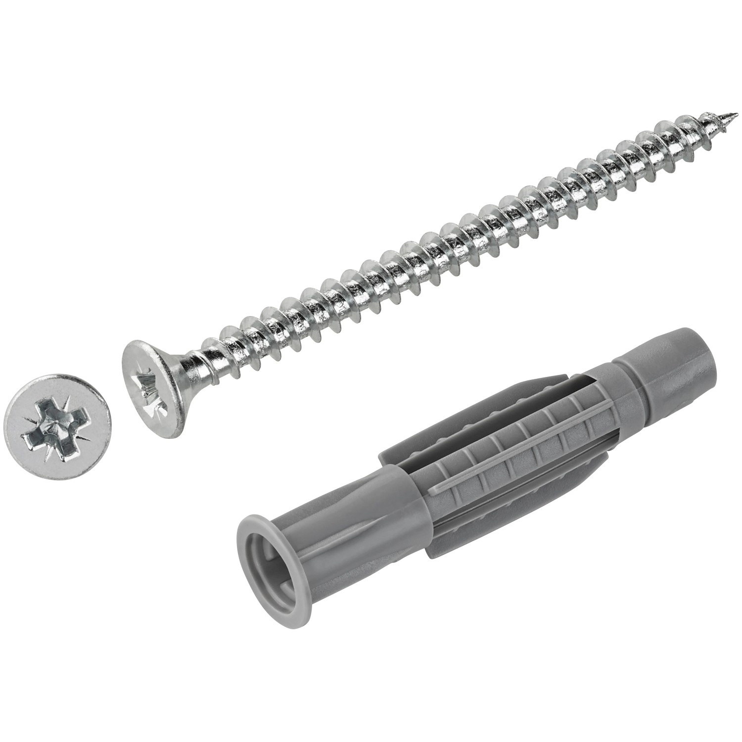 E-shop LUX-TOOLS Uni.hmoždinka s golierom pr. 40 x 58 mm, vr. skrutiek PZ3 6x80mm, 4ks
