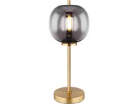 GLOBO Stojaca lampa BLACKY I mosadzná/dymová E14 40 W pr. 185 x 450 mm