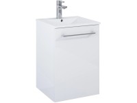 Maximus Skrinka pod umývadlo Cheese, 1 dvierka, biela + strieb. úchytky, 40 cm