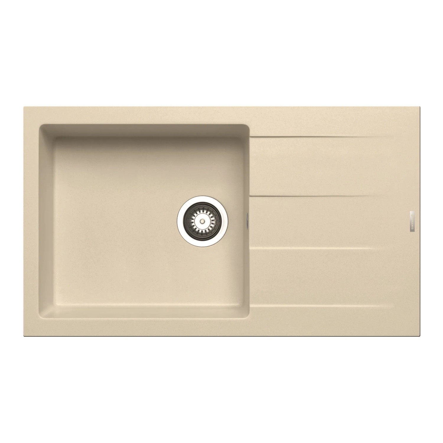 E-shop Pyramis Granitový drez s odkvapkávačom Athlos 1B 1D Plus, ivory, 86 x 50 cm