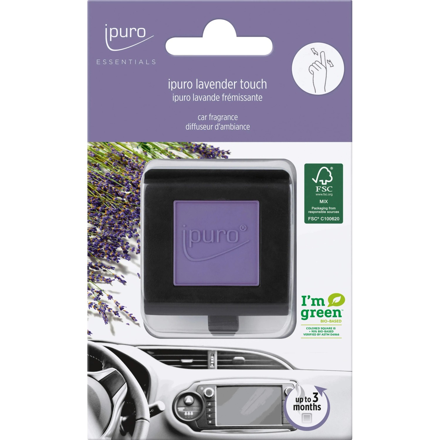 E-shop Ipuro Osviežovač vzduchu do auta Essentials, Lavender Touch, 1 ml