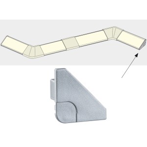 Paulmann Delta Profil Cap 2ks pre LED pásy, matný hliník, s priechodkou pre kábel.