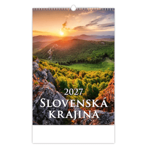 Helma 365 Nástenný mesačný kalendár 2027 Slovenská krajina 31,5 x 45 cm