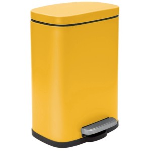 Spirella Akira kozmetický kôš, 5 l, Šafran Matný, s nožným pedálom a tichým zatváraním.