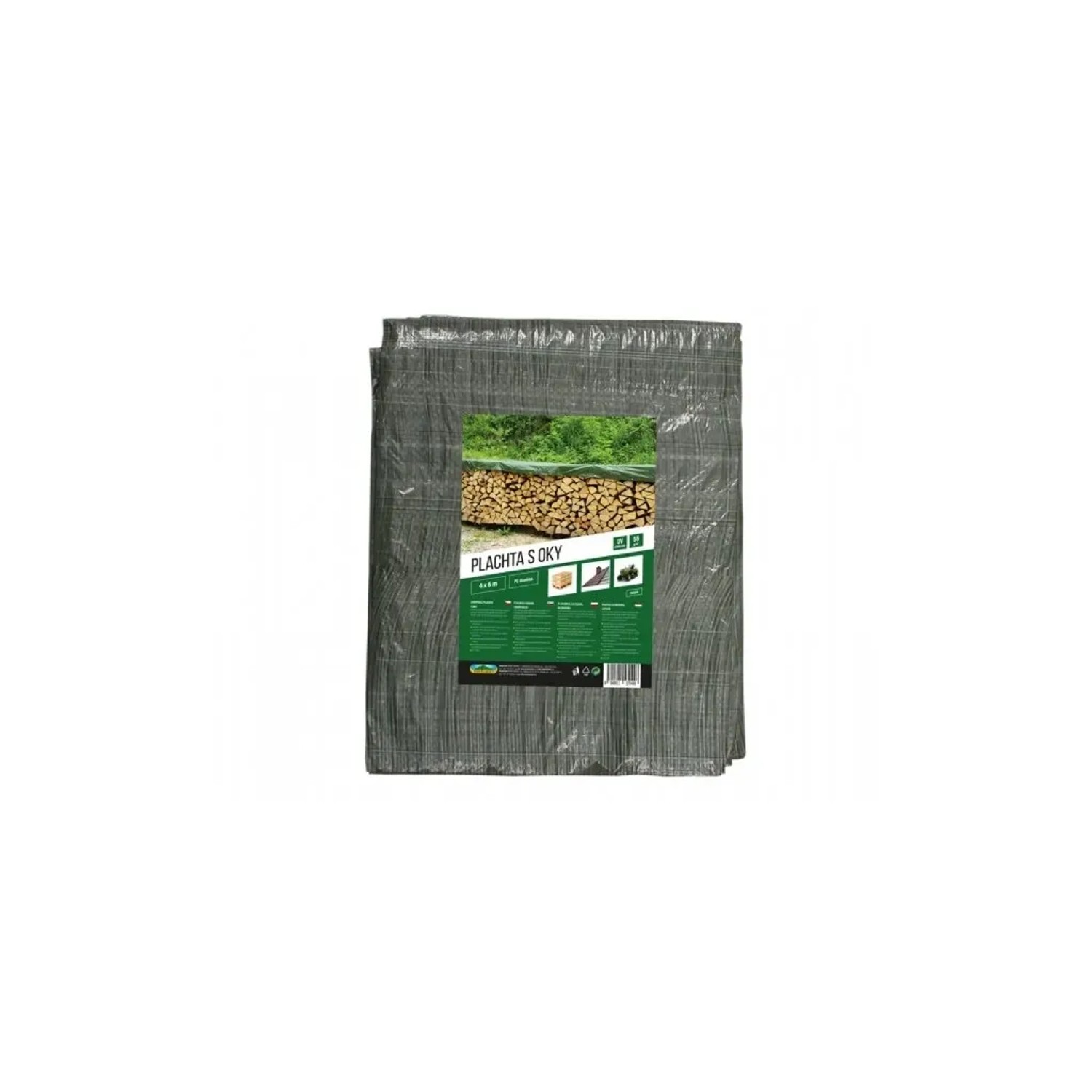 E-shop NOHEL GARDEN Plachta s okami kašírovaná zelená 55 g, 4 x 6 m