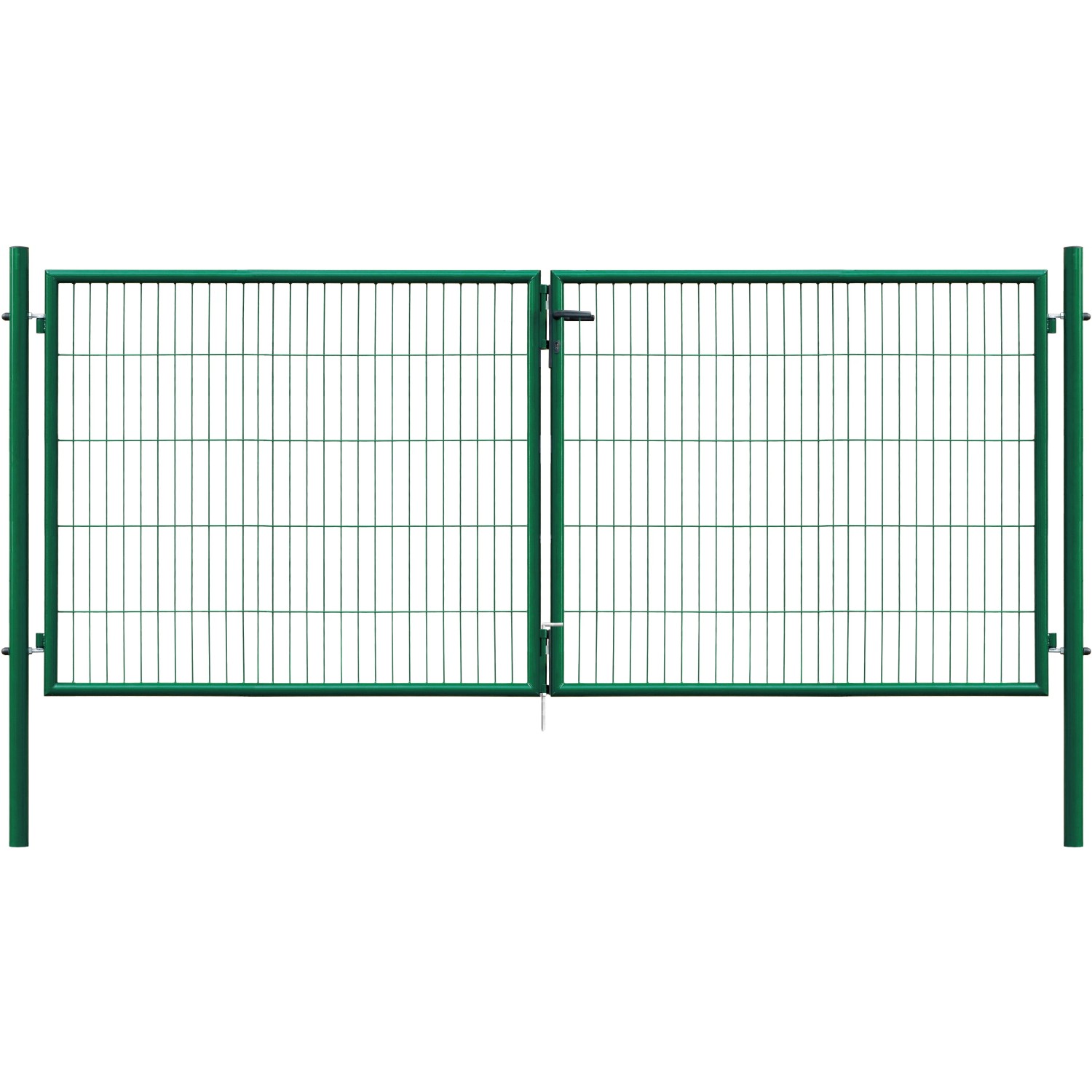 E-shop Dvojkrídlová brána Classic z jednoduchého zváraného pletiva zelená 100 x 300 cm