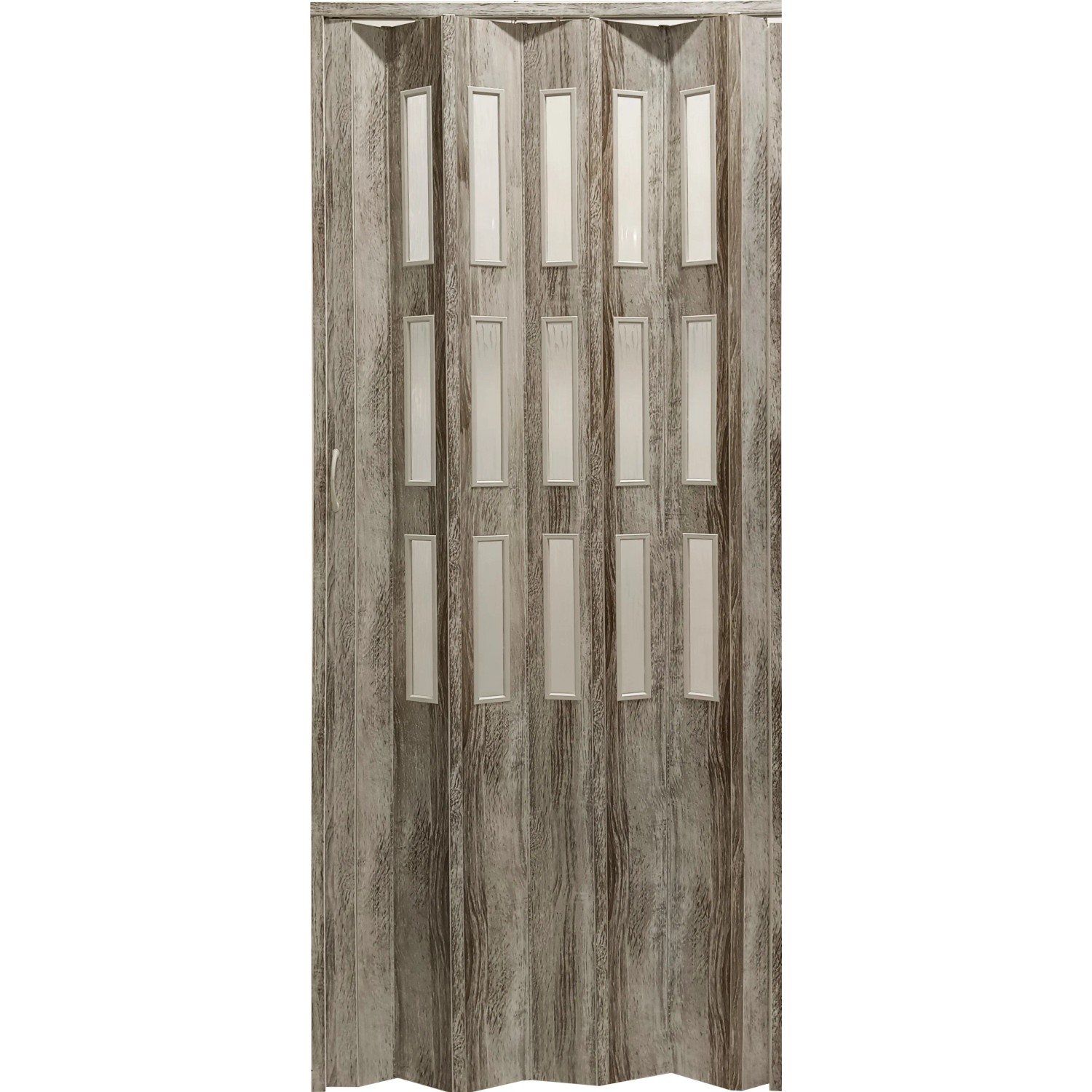 E-shop HOPA Plastové zhrňovacie dvere Matrix presklené dub Sheffield 87 x 200 cm