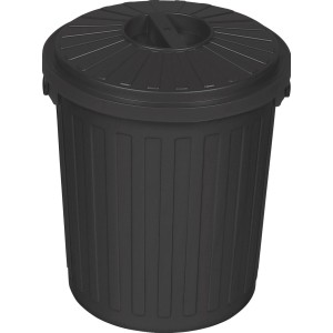Grafitový mini smetný kôš, 7 litrov, s vekom a integrovanými úchytmi.