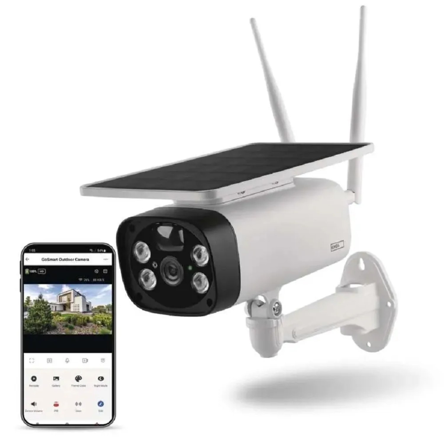 E-shop EMOS GoSmart Vonkajšia batériová kamera IP-600 EYE s Wi-Fi a solárnym panelom