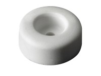 Hettich Dverná zarážka na priskrutkovanie, biela, pr. 22 x 10 mm, 8 ks