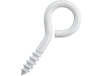 D.I.P. Oko zatvorené s skrutkou, biely lak, 5 ks, 43 x 10 x 4 mm