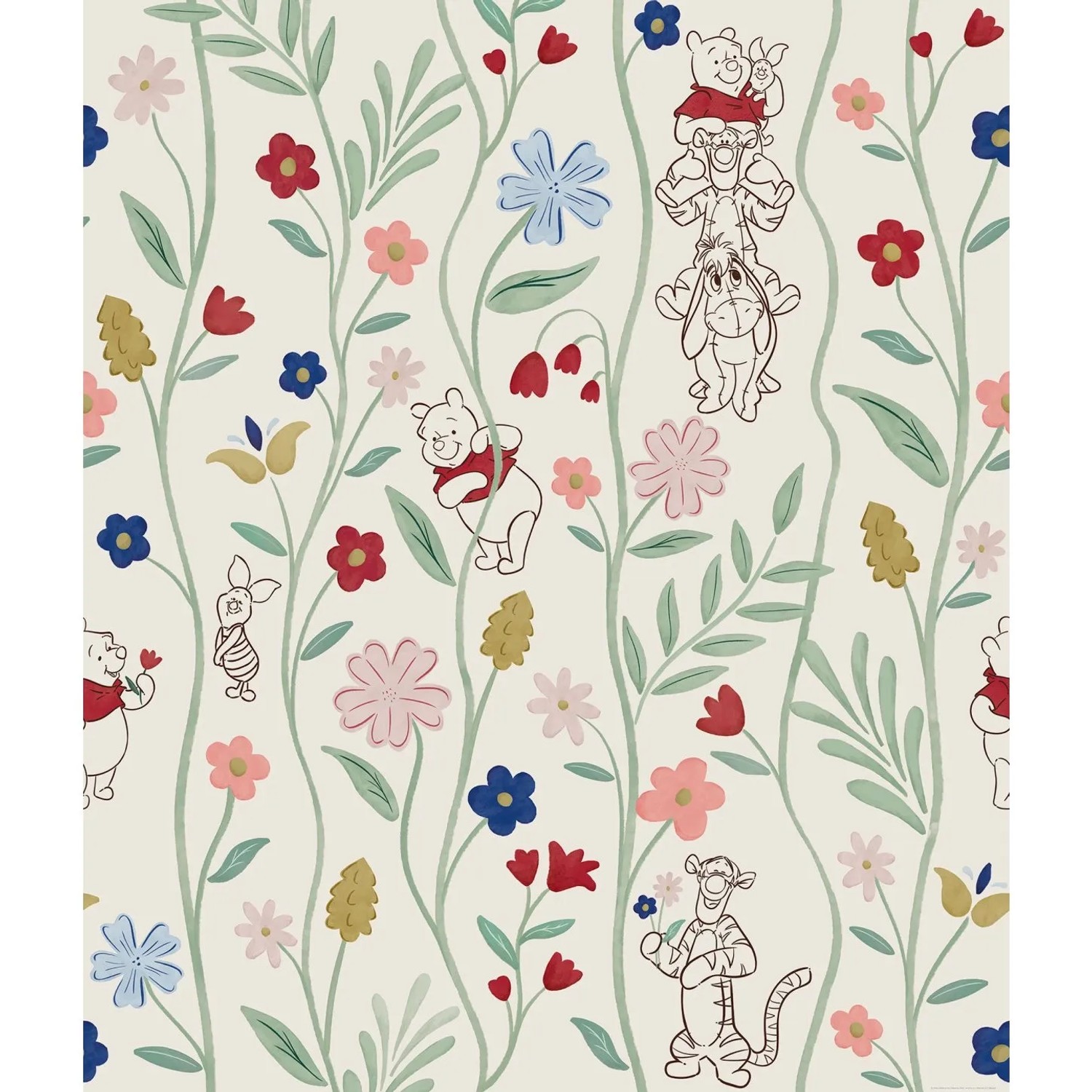 E-shop Komar Vinylová fototapeta Disney Medvedík Pú Blossom Friends 212 x 250 cm