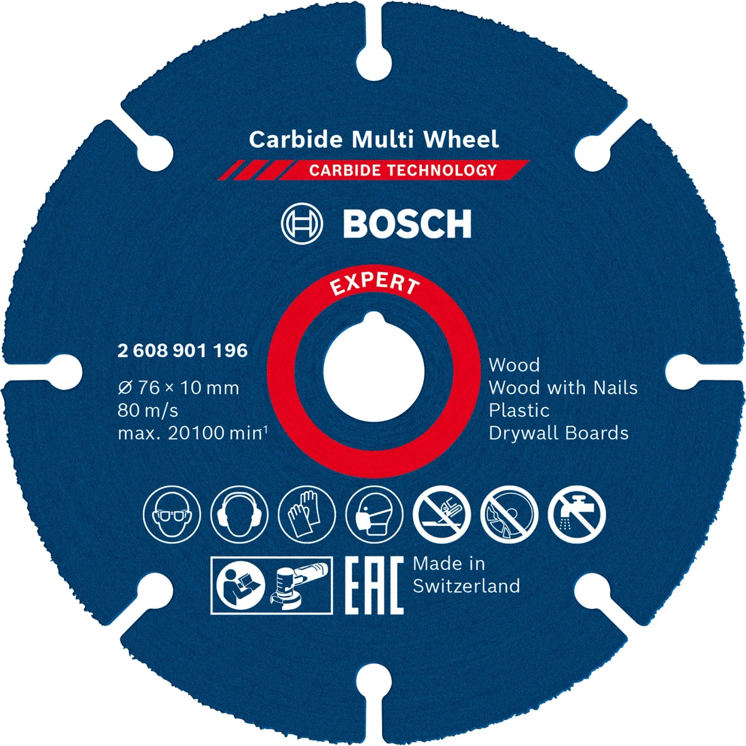 E-shop Bosch Rezný kotúč Expert Carbide Multi Wheel, pr. 76 x 10 mm