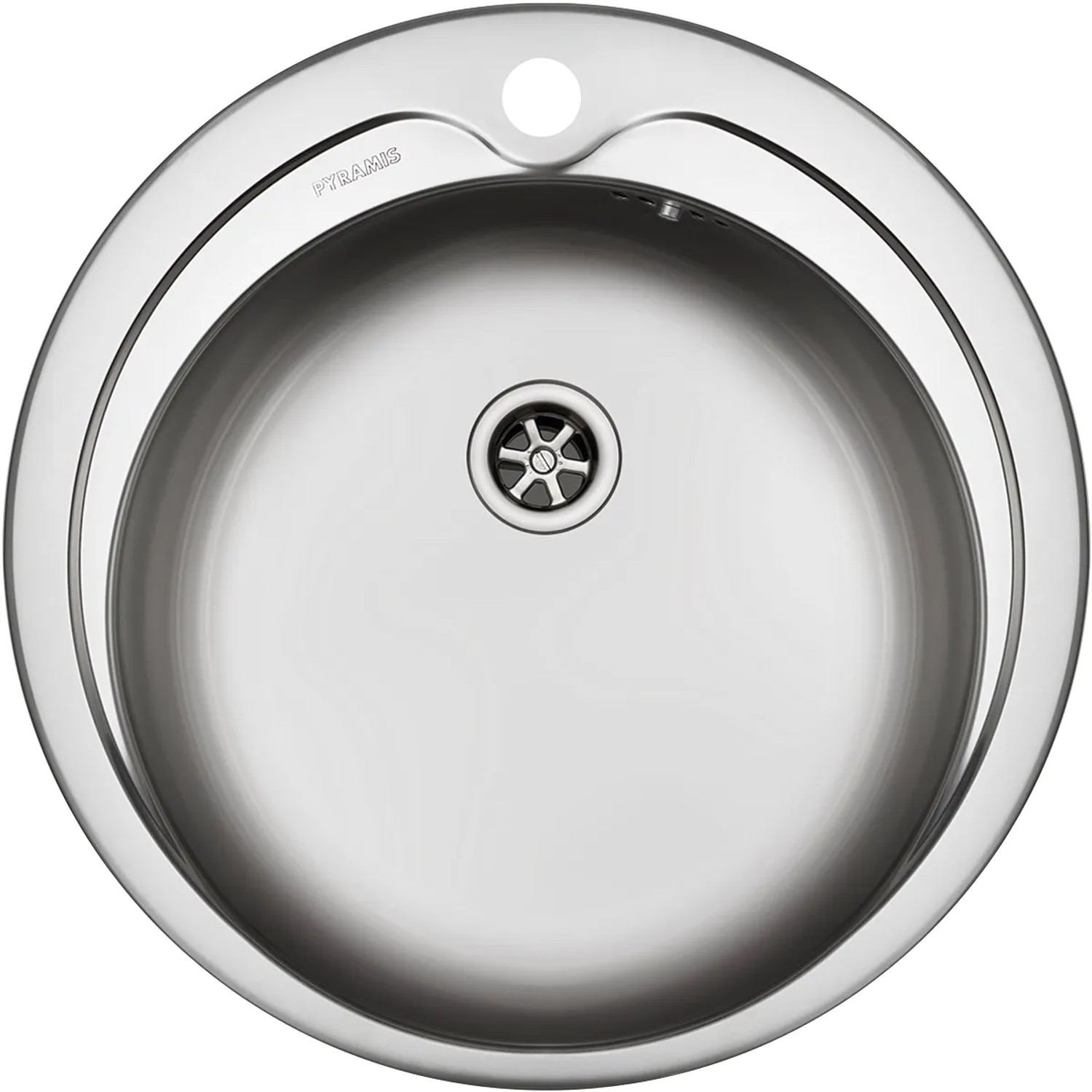E-shop PYRAMIS Nerezový drez KIBA 1B hladký, pr. 48,5 cm (60 mm)